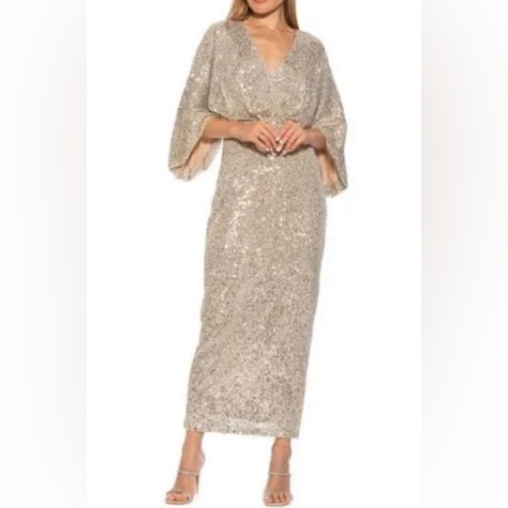 NWT Alexia Admor silver sequin dress. Size Large.